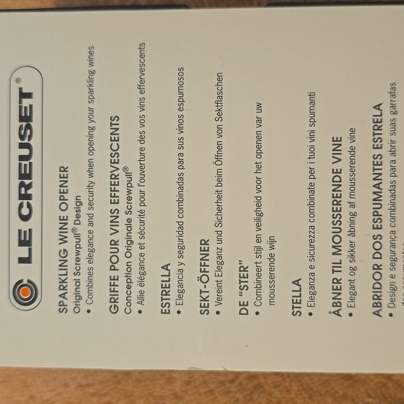 ❤️BUY 2 GET 1 FREE  Le Creuset Star Nickel-Plated Champagne Opener, $37.95US - Picture 4 of 6